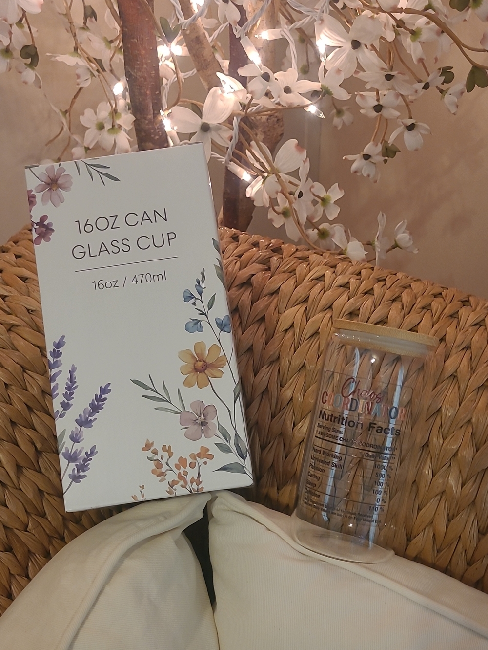 Chaos Coordinator Glass Tumbler with Bamboo Lid - Clear